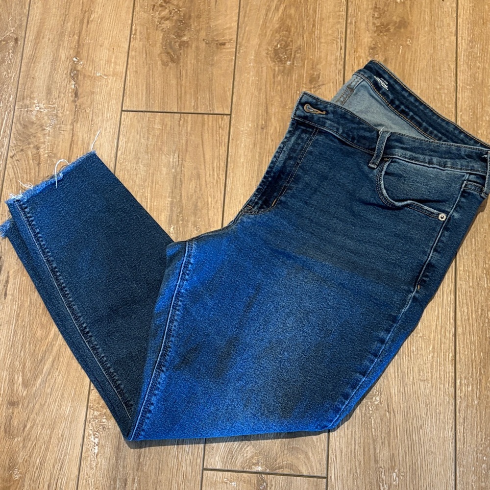 Old Navy Women's Dark Blue Straight Leg Jeans